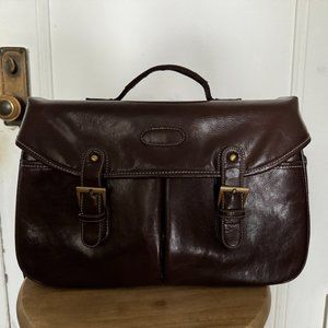 Brown leather bag - fits laptop
